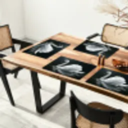 Zwaan - Water - Natuur - Realistisch - Wit Placemat vinyl groot -zzsfeer4_Kitchenyeah-website