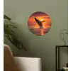 Walvis - Zon - Zee Wandcirkel behangsticker klein -sfeer2