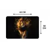 Leeuw - Zwart - Oranje - Verf Placemat vinyl groot -specs