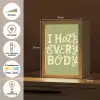 I hate everybody - Groen - Retro Light Box met kabel (Tafellamp) klein -USP_NL