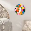 Tulpen - Kat - Kleurrijk Wandcirkel kunststof plaat 5mm dik klein -sfeer5