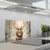 Kerst - Rendier - Winter - Krans keuken achterwand spatscherm klein -3d_schuin