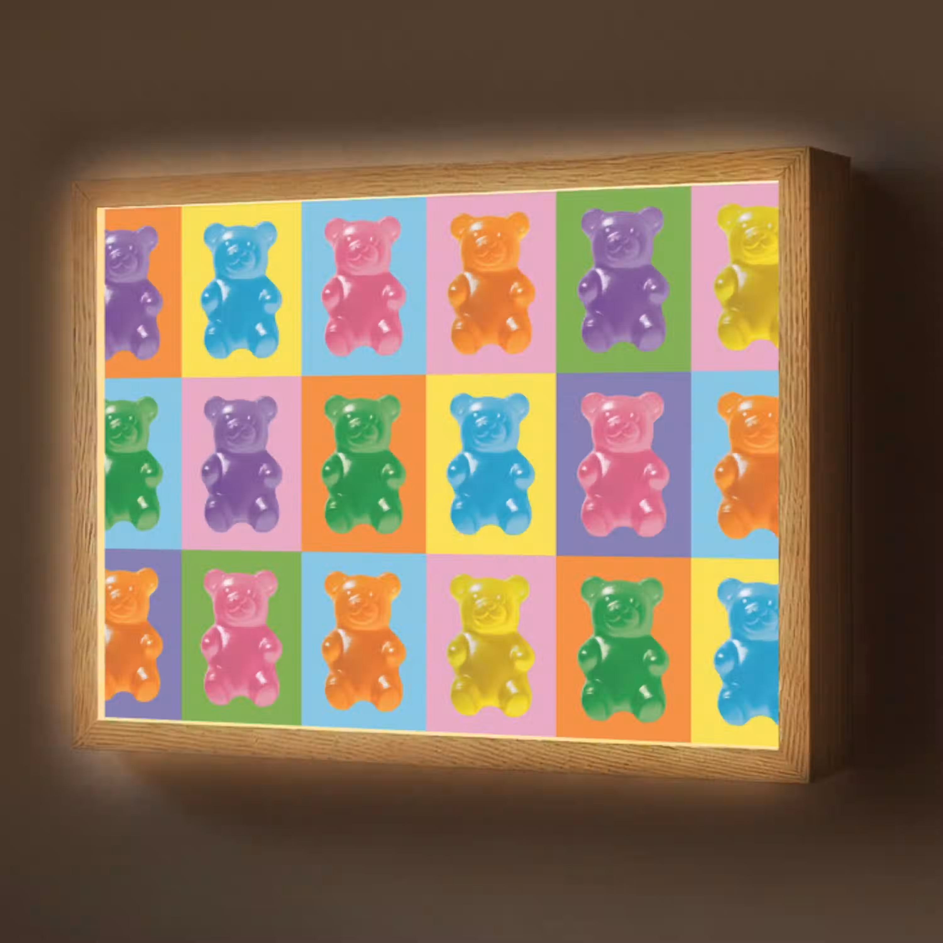 Art- Snoep - Kleurrijk Light Box met batterij (Wandlamp) middel -z3d_website