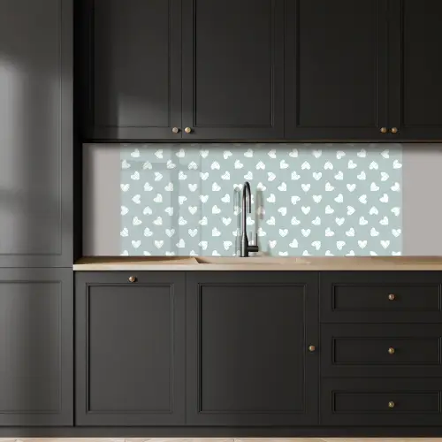 Groen - Design - Geometrie - Patroon keuken achterwand 2 middel 871 -sfeer1