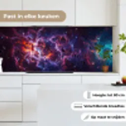 Space - Stars - Abstract - Colorful keuken achterwand 2 middel -sfeer4_NL