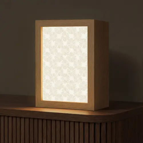 Abstract - Motief - Beige Light Box met kabel (Tafellamp) klein 925 -z3d_website
