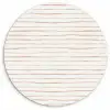 Terracotta - Strepen - Wit Wandcirkel plexiglas klein 852 -3d