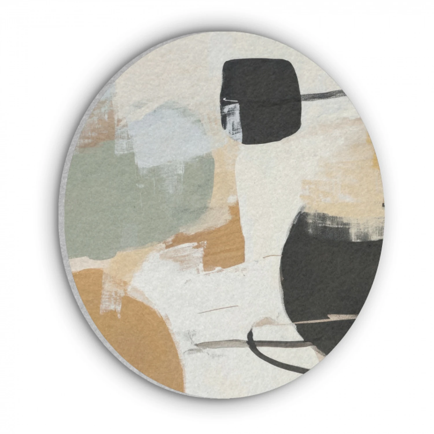 Paint - Abstract - Kleuren Akoestische PET Vilt - Rond klein -3d