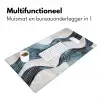 Lijnen - Golven - Abstract - Blauw Muismat XXL klein -sfeer4