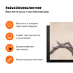 Papagaai - Tak - Roze Inductie beschermer vinyl 3mm klein -zzzzzzz-td-ups
