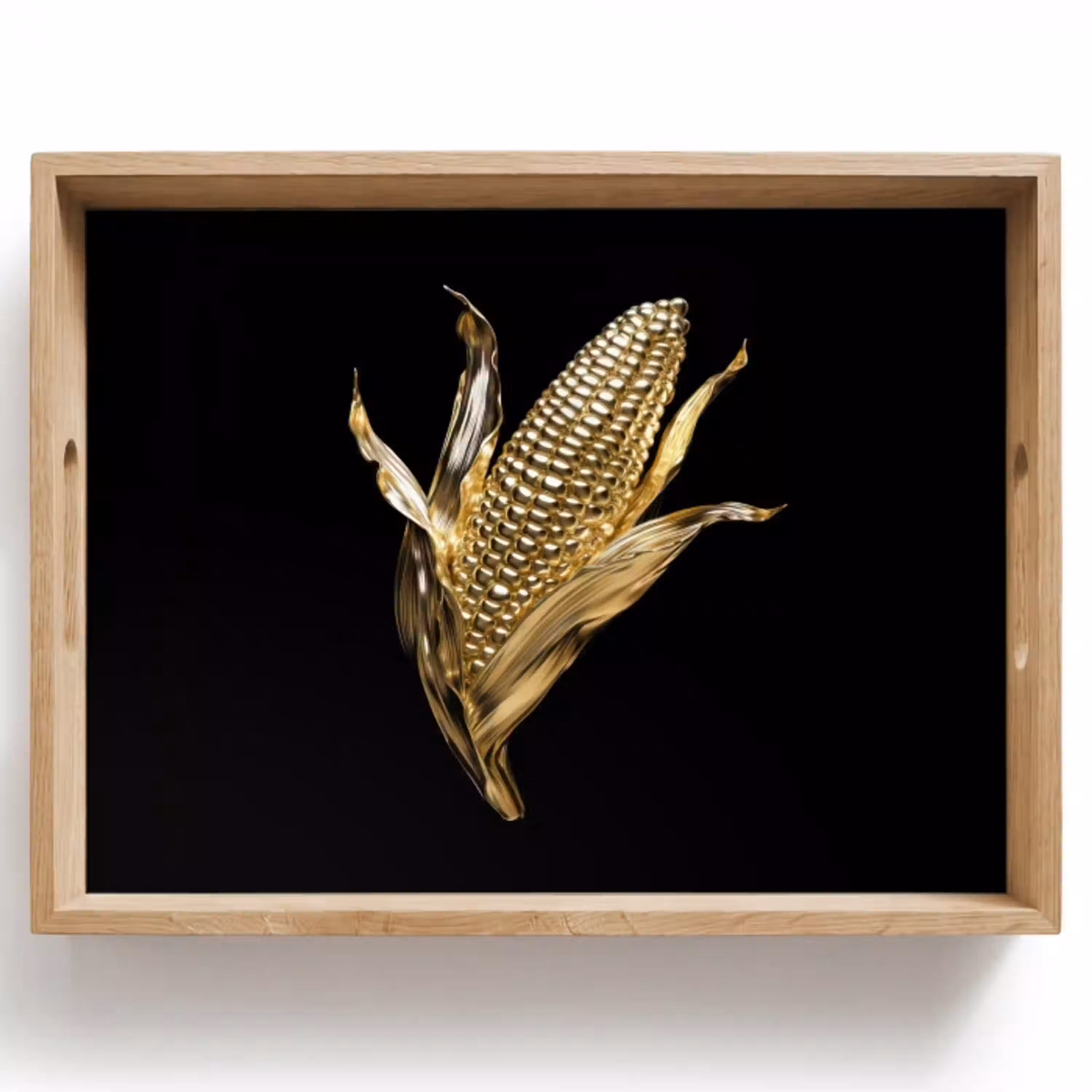 Mais - Eten - Goud - Zwart Dienblad Rechthoek middel -z3d_shopping