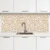 Minimalistisch - Patroon - Terracotta keuken achterwand 2 middel 871 -3d