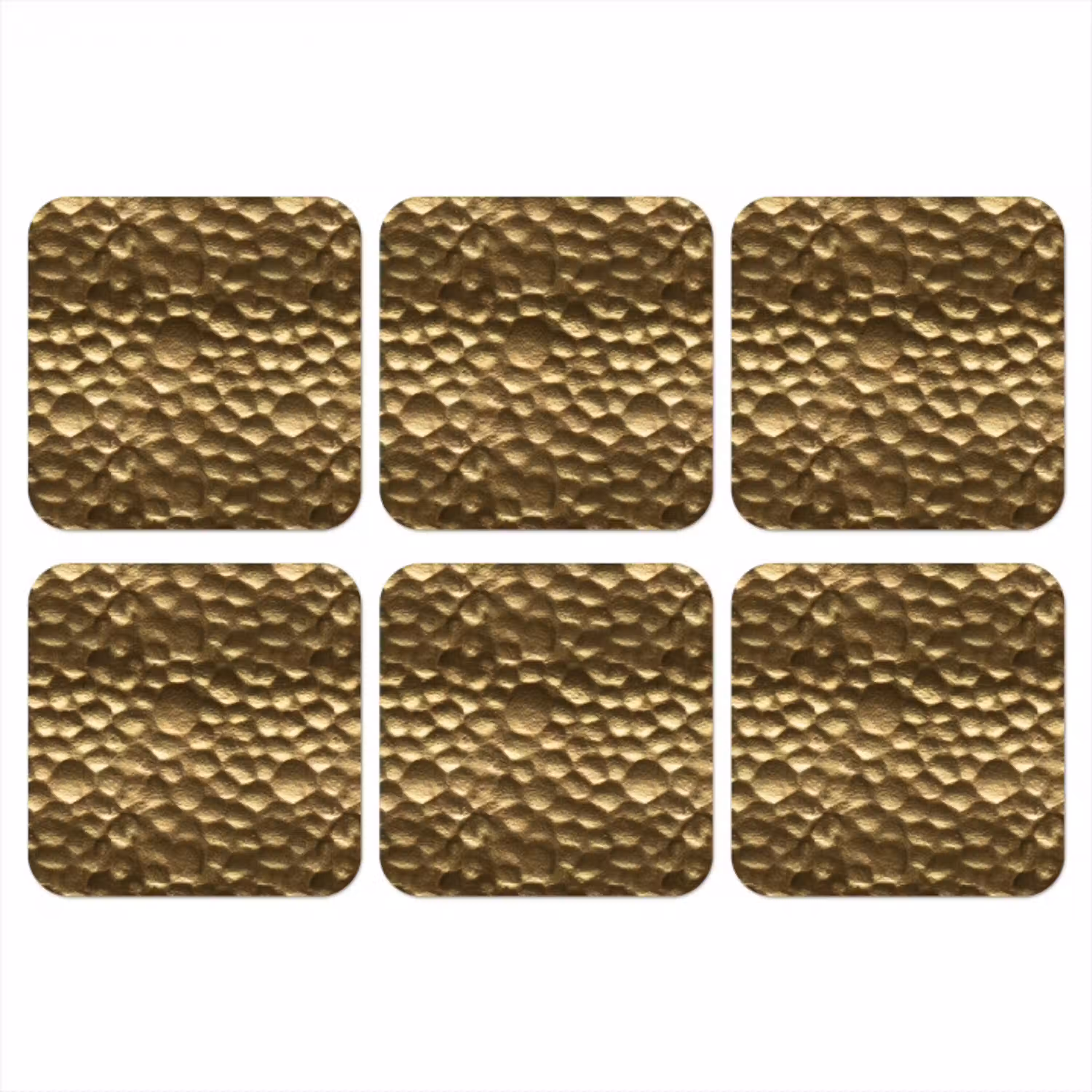 Gehamerd - Reliëf - Textuur - Bronsgoud onderzetter kurk middel 366 -3d