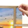 Water - Steiger - Vogels - Zonsondergang - Horizon Light Box met batterij (Wandlamp) middel -USP_websiteprintNL
