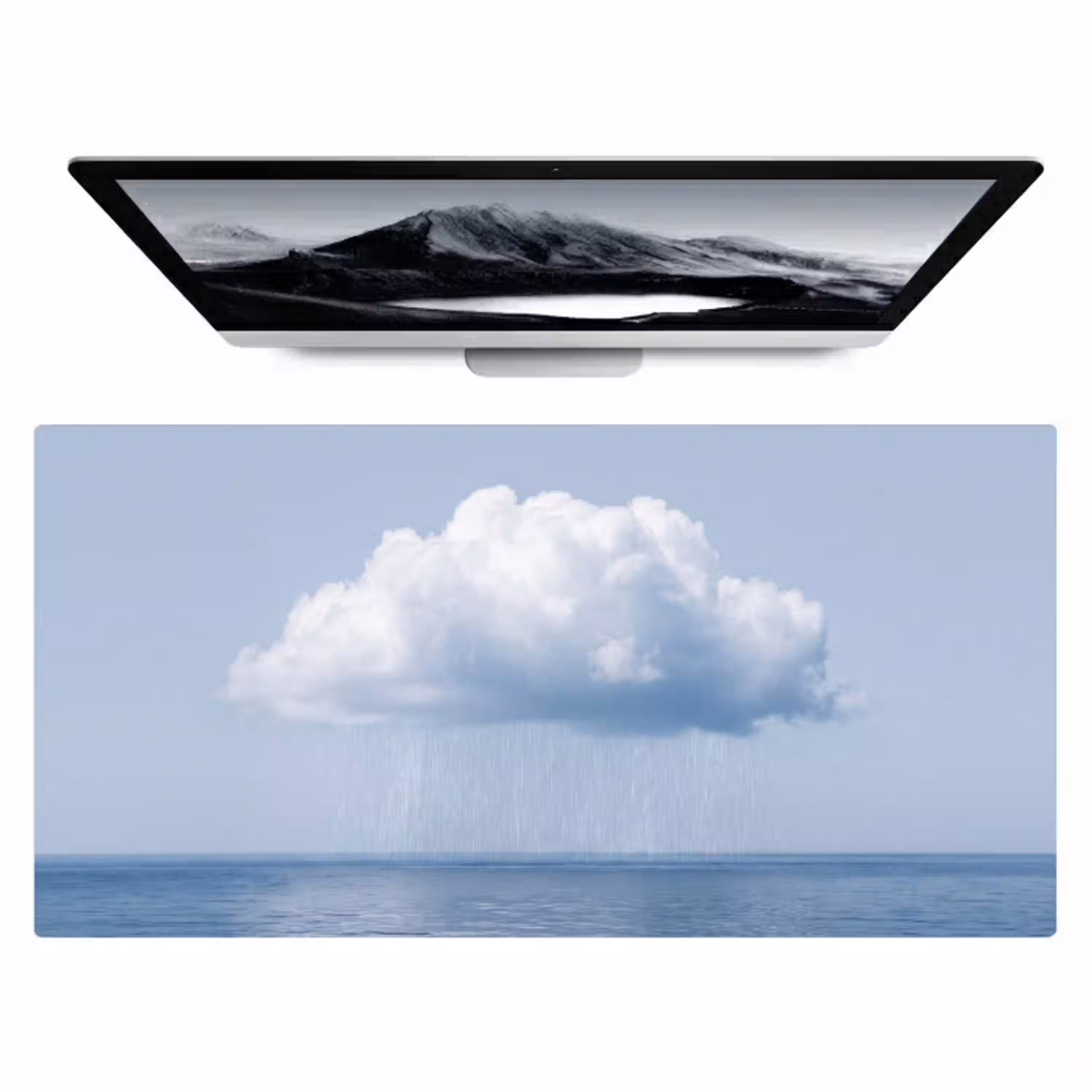 Wolk - Regen - Natuur Muismat XXL klein -zzz3d