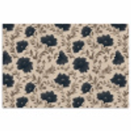 Motief - Bloemen - Zwart - Beige poster papier klein 62 -3d