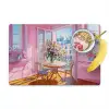 Pink - City - Bloemen Placemat vinyl groot -zzzproduct_Kitchenyeah-website