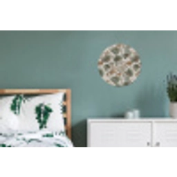 Elegant - Bladeren - Groen Wandcirkel aluminium klein 190 -slaapkamer