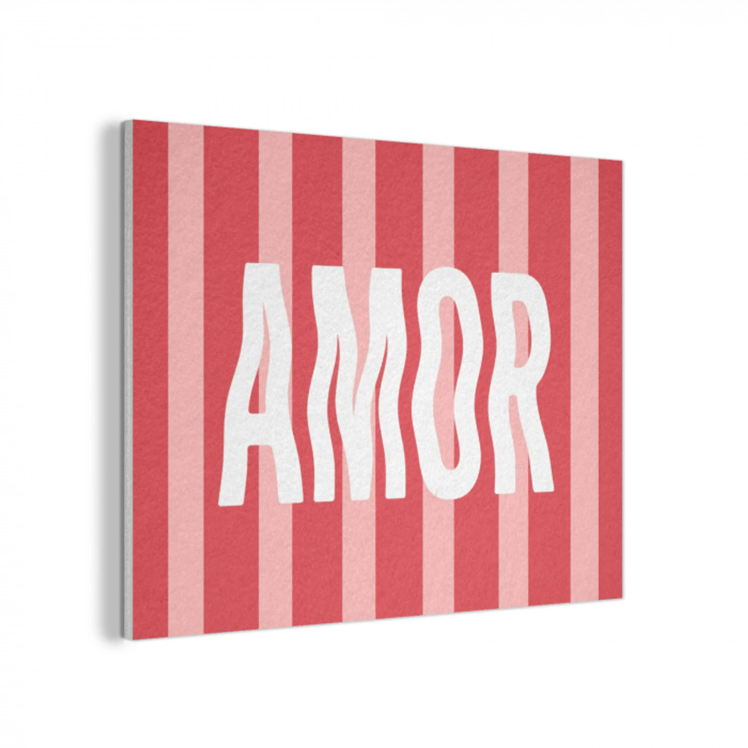 Amor - Strepen - Rood - Roze PET vilt klein -3d