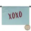 XOXO - Blauw - Rood Wandkleed katoen klein -t3d_DE