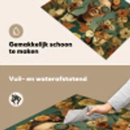 Bloemenkrans - Vrouwengezicht - Zonnebril - Oranje Inductie beschemer met haakjes klein -ky-schoon-nl