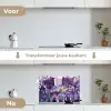 Park - Bomen - Bloemen - Gebouwen keuken achterwand spatscherm klein -voor_na_NL