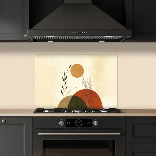 Planten - Abstract - Vormen keuken achterwand spatscherm klein -sfeer1