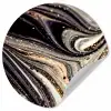 Marmerlook - Zwart - Goud - Wit - Glitter - Marmer Wandcirkel behangsticker klein -3d