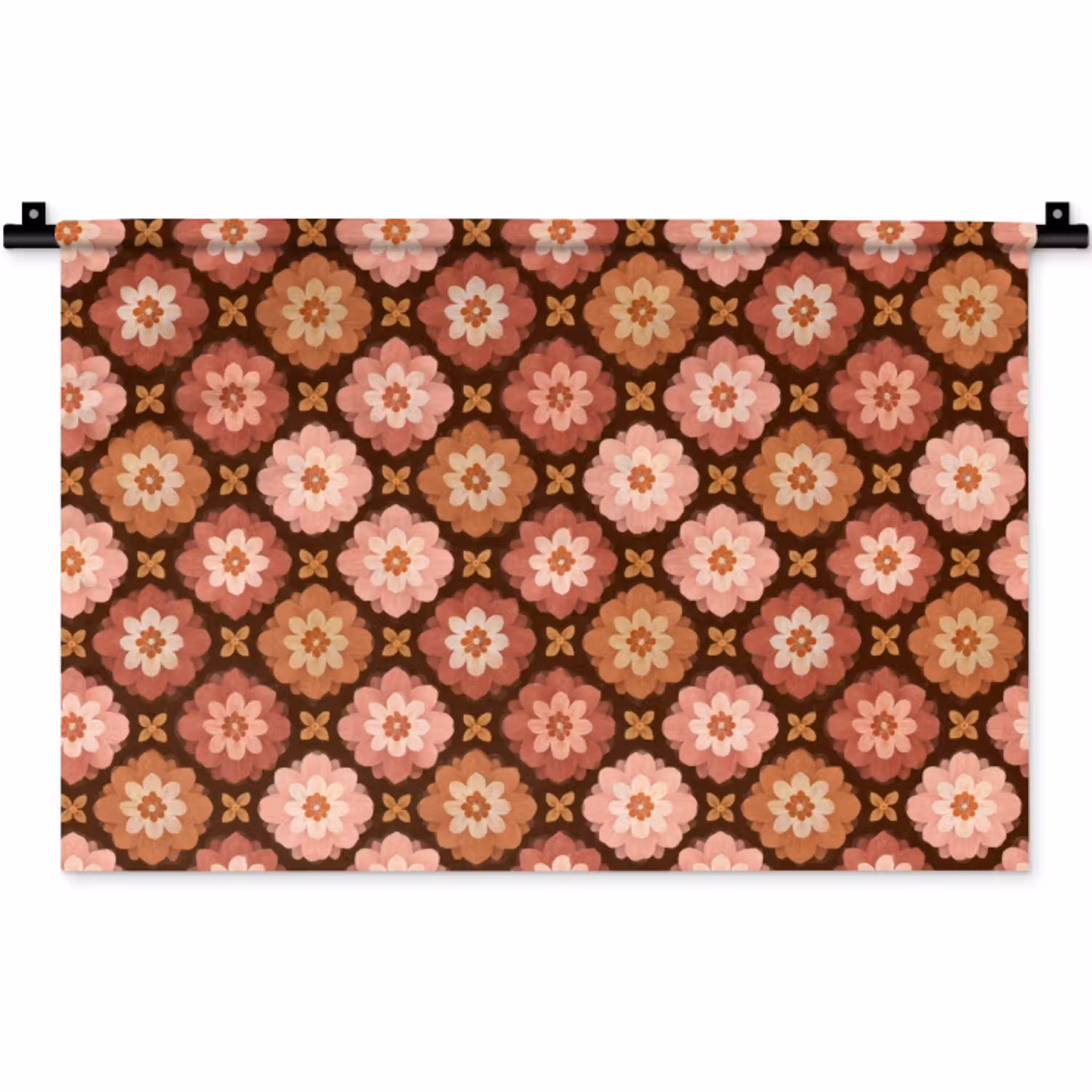 Geometrisch - Bloemen - Kleurrijk Wandkleed katoen klein 269 -zz3d