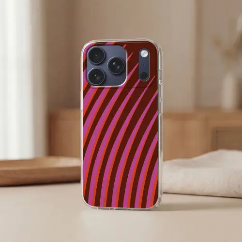 Lijnen - Rood - Beweging Telefoonhoesje iPhone 17 Pro klein -sfeer2