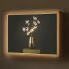 Sierlijk - Boeket - Goud - Vaas Light Box met batterij (Wandlamp) middel -z3d_website