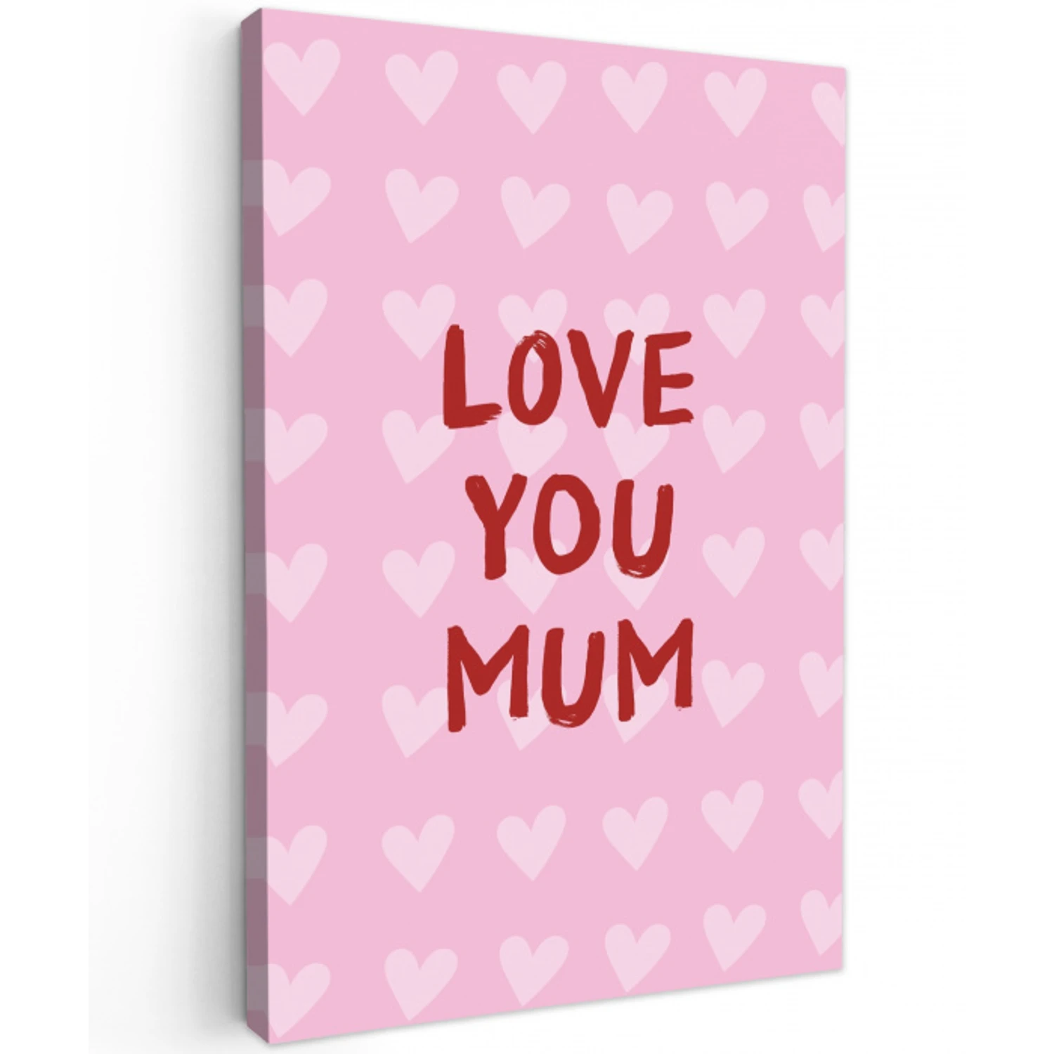 Love - Quote - Moeder - Rood Tuinposter op houten frame 2 cm dik middel -3d