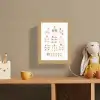 Getallen - Educatief - Leren tellen - Cijfers oefenen voor kinderen - Roze - Eenhoorn - Regenboog Light Box met kabel (Wandlamp kind) klein -sfeer2_kind