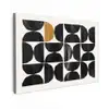 Abstracte kunst - Zwart - Modern - Beige canvas 2cm klein -z3d