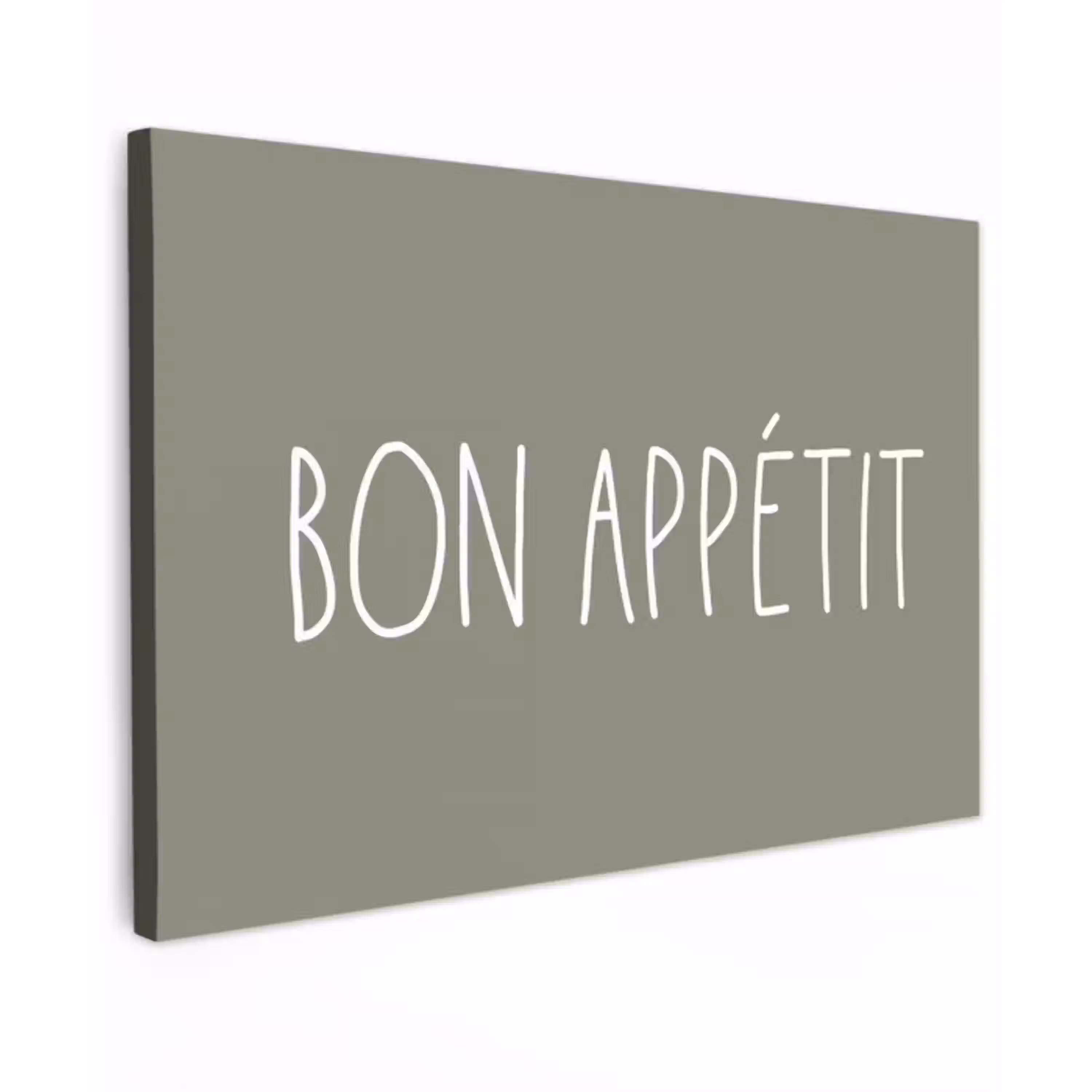 Spreuken - Bon appétit - Quotes - Eet smakelijk - Eten canvas 2cm klein -z3d
