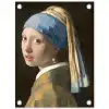 Meisje met de Parel - Schilderij van Johannes Vermeer tuinposter los doek klein -3d