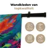Haai - Koraalrif - Abstract - Kleurrijk Wandkleed katoen klein -sfeer2