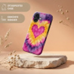 Tie dye - Hartvorm - Vlammen - Oranje Toughcase MagSafe Apple iPhone 17 klein -USP_RandenV_DE