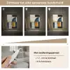 Abstract - Vormen - Goud - Blauw - Geometrisch Light Box met kabel (Tafellamp) klein -USP_dimbaarNL