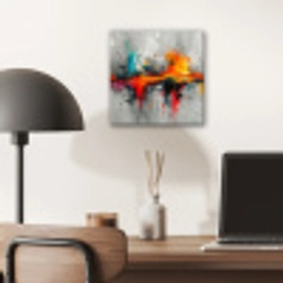 Modern - Oranje - Grijs - Kunst aluminium wit klein -sfeer5