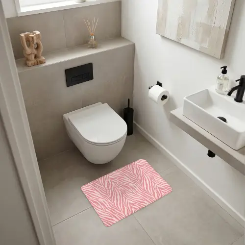 Zebra - Print - Roze WCmat klein 1009 -sfeer1