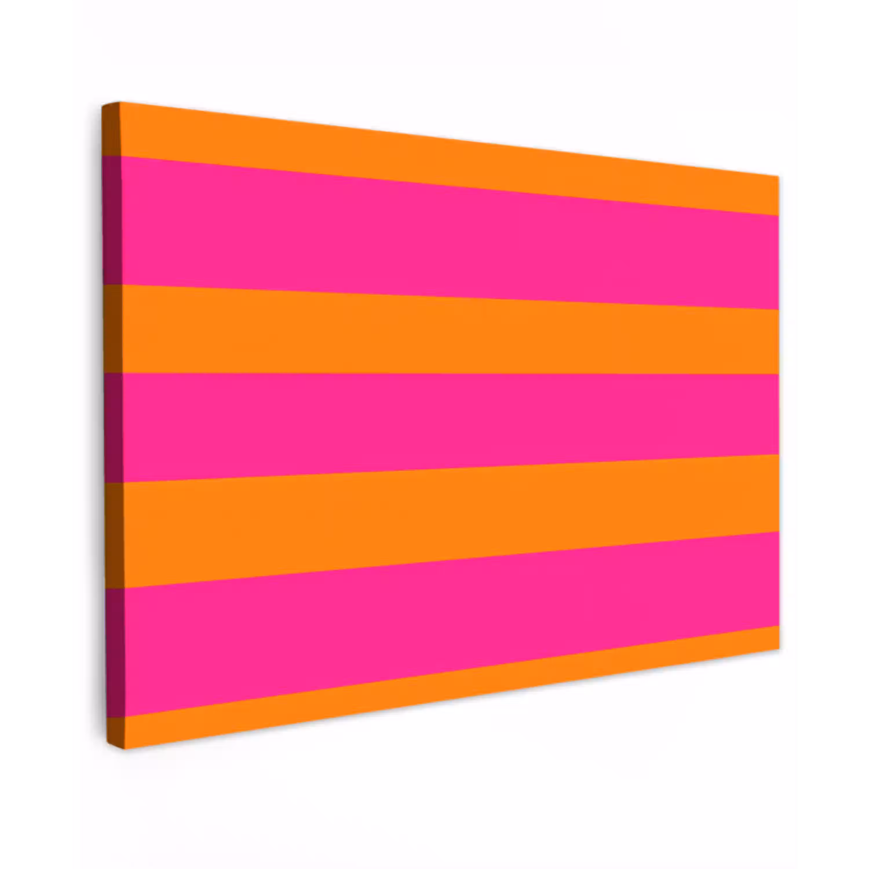 Strepen - Horizontaal - Roze canvas 2cm klein 34 -z3d