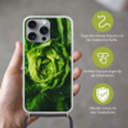 Groente - Sla - Groen Hoesje iPhone 16 Pro Max met koord klein -sfeer2_DE