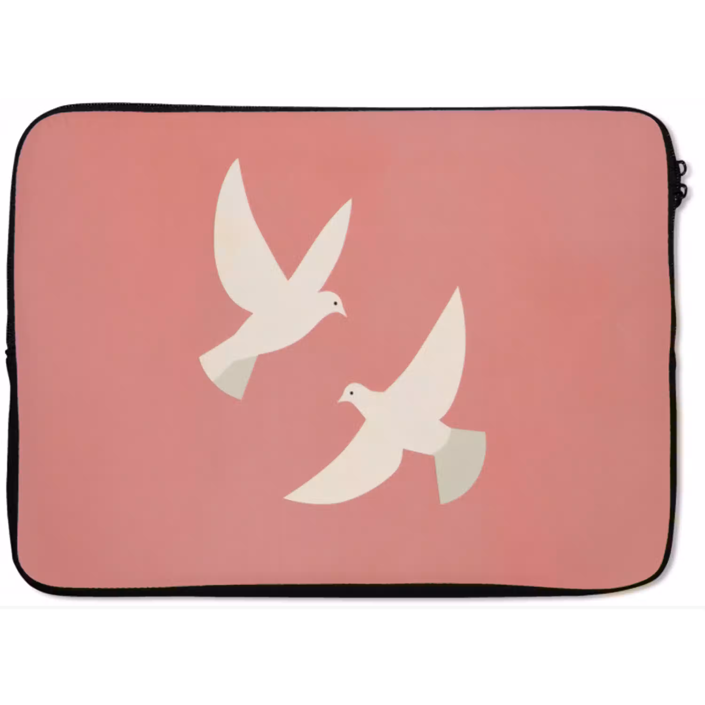 Duiven - Wit - Sierlijk laptophoes neopreen klein -zkaufland3dotto