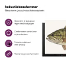 Vissen - Natuur - Vintage Inductie beschermer vinyl 3mm middel -zzzzzzz-cc-usp
