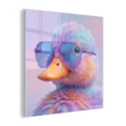 Eend - bril - Pastel plexiglas 5mm klein -z3d
