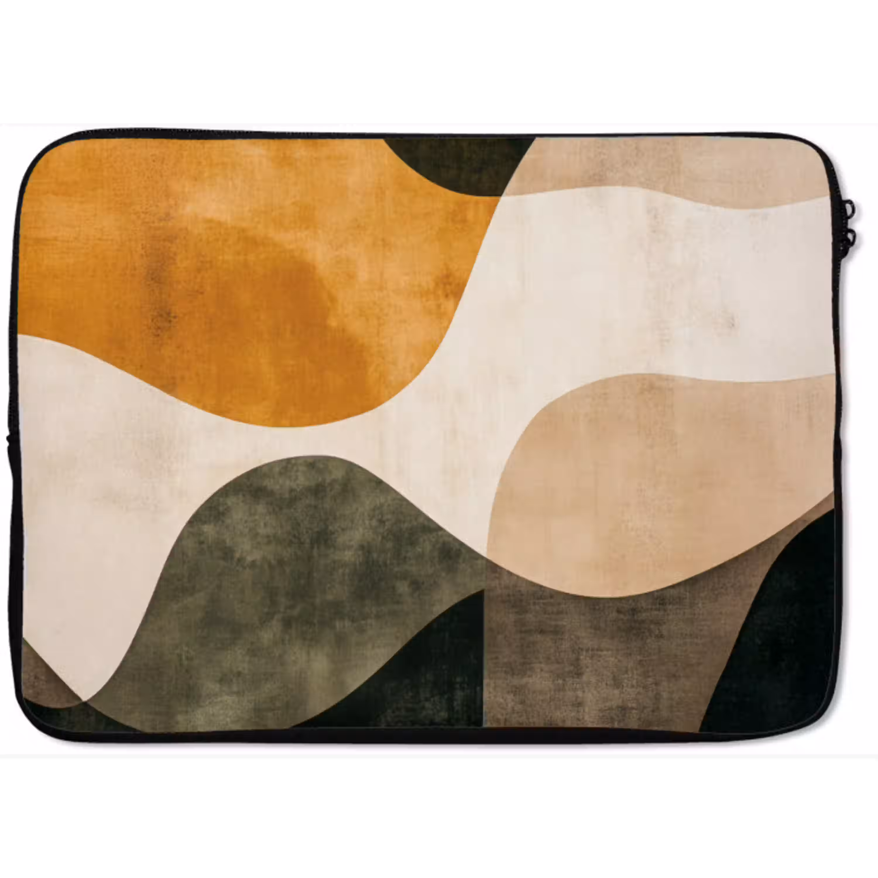 Vormen - Okergeel - Abstract laptophoes neopreen klein -zkaufland3dotto