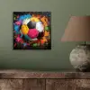 Graffiti - Voetbal - Muur - Street art - Sport aluminium wit klein -sfeer2