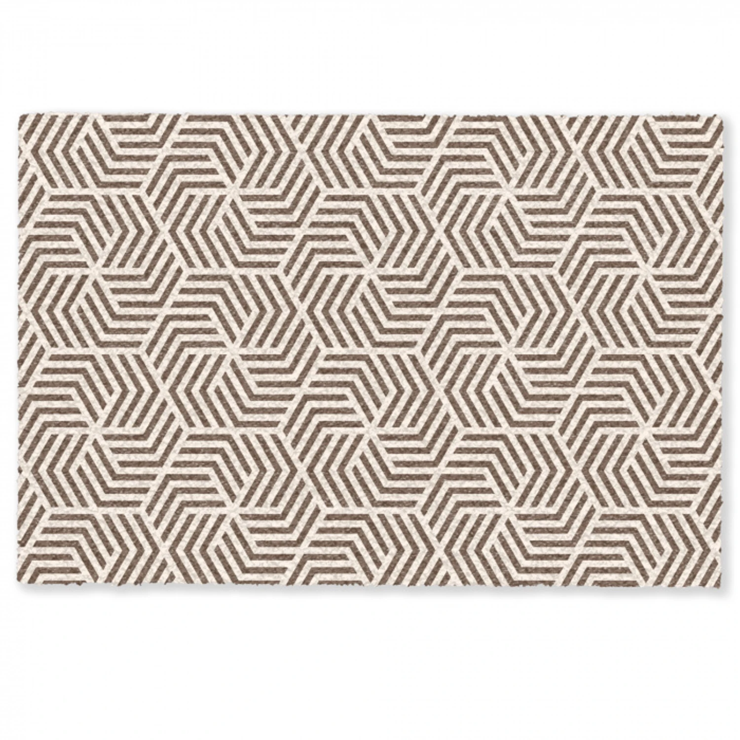 Beige - Bruin - Patroon - Strepen Deurmat klein 898 -zkaufland3d