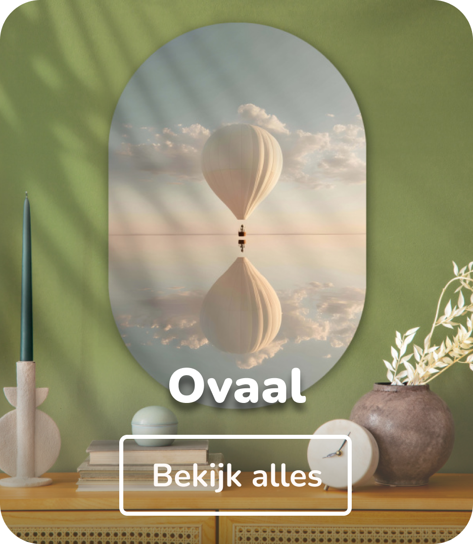 Glas schilderijen ovaal